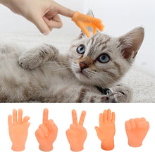 Load image into Gallery viewer, Cat Toys Fun Small Gloves Cat Finger Sleeve Mini Hand Model Silicone Small Gloves Cat Massage Tools Pet Cat Toy