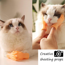 Load image into Gallery viewer, Cat Toys Fun Small Gloves Cat Finger Sleeve Mini Hand Model Silicone Small Gloves Cat Massage Tools Pet Cat Toy