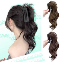 Load image into Gallery viewer, Horsetail Wig Female Gripper Style Simulation Long Curly Hair Large Wave Wig Synthetic Hair Women False Hair Piece