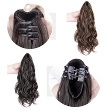 Load image into Gallery viewer, Cloud Perm Short Ponytail Wig for Women Fluffy Grip Clip Low Ponytail Natural Simulation Hair Long Hair Gentle Braid