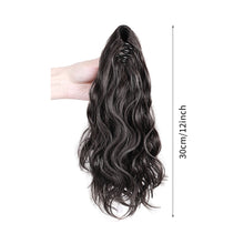Load image into Gallery viewer, Cloud Perm Short Ponytail Wig for Women Fluffy Grip Clip Low Ponytail Natural Simulation Hair Long Hair Gentle Braid