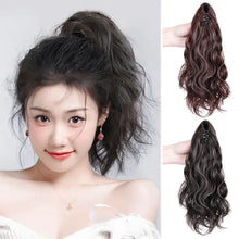Load image into Gallery viewer, Cloud Perm Short Ponytail Wig for Women Fluffy Grip Clip Low Ponytail Natural Simulation Hair Long Hair Gentle Braid