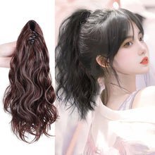 Load image into Gallery viewer, Cloud Perm Short Ponytail Wig for Women Fluffy Grip Clip Low Ponytail Natural Simulation Hair Long Hair Gentle Braid