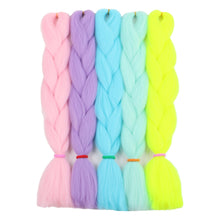 Load image into Gallery viewer, Nightglow High-temperature Silk Dirty Braid Big Braid African Wig High-temperature Fluorescent Color Gradient Fiber Dirty Braid