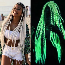 Load image into Gallery viewer, Nightglow High-temperature Silk Dirty Braid Big Braid African Wig High-temperature Fluorescent Color Gradient Fiber Dirty Braid