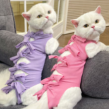 Load image into Gallery viewer, Pet Cat Weaning Clothes Sterilization Jumpsuit Anti-licking Surgery Recovery Care Suit for Cat Puppy Kitten