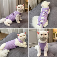 Load image into Gallery viewer, Pet Cat Weaning Clothes Sterilization Jumpsuit Anti-licking Surgery Recovery Care Suit for Cat Puppy Kitten