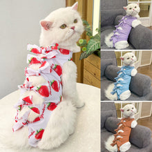 Load image into Gallery viewer, Pet Cat Weaning Clothes Sterilization Jumpsuit Anti-licking Surgery Recovery Care Suit for Cat Puppy Kitten