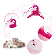 Load image into Gallery viewer, 5Pcs/lot Pet Clothes Plastic Hanger Non-slip Cat Dog Clothes Shelf Hanging Clothes Rack Storage Pet Stuff Supplies