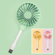 Load image into Gallery viewer, Creative Office Summer Cooling Fan Portable USB Input Mini Fan Laptop Fan Mute Fans for Dormitory Home Student Outdoor Travel Fan