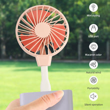 Load image into Gallery viewer, Creative Office Summer Cooling Fan Portable USB Input Mini Fan Laptop Fan Mute Fans for Dormitory Home Student Outdoor Travel Fan