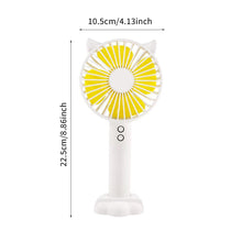 Load image into Gallery viewer, Handheld Mini Fan Portable Pocket Fan with Light USB Charging Fan Rechargable Cooling Fan Phone Holder for Home Outdoor Office