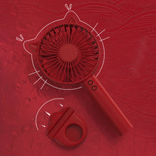 Load image into Gallery viewer, Handheld Mini Fan Portable Pocket Fan with Light USB Charging Fan Rechargable Cooling Fan Phone Holder for Home Outdoor Office