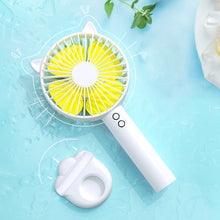 Load image into Gallery viewer, Handheld Mini Fan Portable Pocket Fan with Light USB Charging Fan Rechargable Cooling Fan Phone Holder for Home Outdoor Office