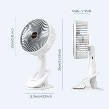 Load image into Gallery viewer, Portable Mini Hand Clip Fan USB Rechargeable Quiet Desktop Electric Fan High Quality Student Dormitory Small Cooling Fan