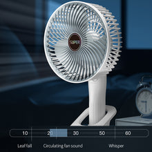 Load image into Gallery viewer, Portable Mini Hand Clip Fan USB Rechargeable Quiet Desktop Electric Fan High Quality Student Dormitory Small Cooling Fan
