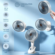 Load image into Gallery viewer, Portable Mini Hand Clip Fan USB Rechargeable Quiet Desktop Electric Fan High Quality Student Dormitory Small Cooling Fan