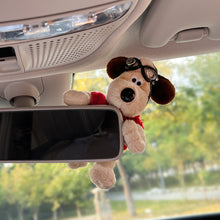 Load image into Gallery viewer, Cute Plush Glasses Puppy Dog Car Rearview Mirror Decoration Car Ornament Pendant Center Console Decoration Car Accessories