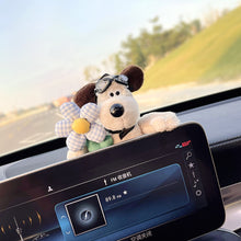 Load image into Gallery viewer, Cute Plush Glasses Puppy Dog Car Rearview Mirror Decoration Car Ornament Pendant Center Console Decoration Car Accessories