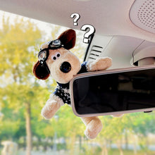 Load image into Gallery viewer, Cute Plush Glasses Puppy Dog Car Rearview Mirror Decoration Car Ornament Pendant Center Console Decoration Car Accessories