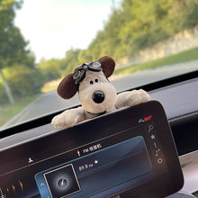 Load image into Gallery viewer, Cute Plush Glasses Puppy Dog Car Rearview Mirror Decoration Car Ornament Pendant Center Console Decoration Car Accessories