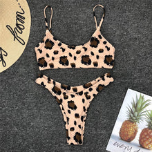 Load image into Gallery viewer, Sexy Wear Swimwear Bikini Female Woman Beach Bikini Leopard Beachwear Set Bathing Suit Snakeskin Push Up Swimsuit