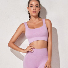 Load image into Gallery viewer, Solid Color Seamless Thread Sports Underwear Moisture Wicking Elastic Yoga Wear-Bra