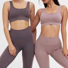 Load image into Gallery viewer, Solid Color Seamless Thread Sports Underwear Moisture Wicking Elastic Yoga Wear-Bra