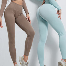 Load image into Gallery viewer, Seamless Thread Exercise Yoga Pants Moisture Wicking High-Waisted Hip Lift Leggings-Pants