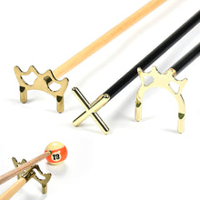 Load image into Gallery viewer, 1PC Pool Cue Holder Imitation Copper Deer Horn Crosshead Cue Height Booster Billiard Supplies