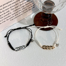 Load image into Gallery viewer, 2 Pcs/Set Magnetic Couple Bracelet Stylish Versatile Adjustable Woven Hand Rope Love Lock and Key Bracelet Women Men Hand Jewelry