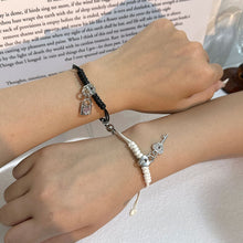 Load image into Gallery viewer, 2 Pcs/Set Magnetic Couple Bracelet Stylish Versatile Adjustable Woven Hand Rope Love Lock and Key Bracelet Women Men Hand Jewelry