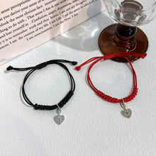 Load image into Gallery viewer, 2 Pcs/Set Magnetic Couple Bracelet Stylish Versatile Adjustable Woven Hand Rope Love Lock and Key Bracelet Women Men Hand Jewelry