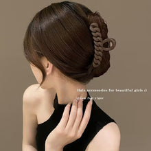 Load image into Gallery viewer, Korean Coffee Beige Large Hair Claw Acrylic Hairpin Geometry Barrette Crab Hair Clips Hairpin Femme Girl Hair Accessories