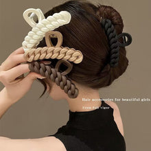 Load image into Gallery viewer, Korean Coffee Beige Large Hair Claw Acrylic Hairpin Geometry Barrette Crab Hair Clips Hairpin Femme Girl Hair Accessories