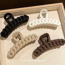 Load image into Gallery viewer, Korean Coffee Beige Large Hair Claw Acrylic Hairpin Geometry Barrette Crab Hair Clips Hairpin Femme Girl Hair Accessories