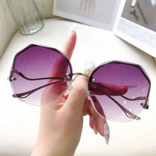 Load image into Gallery viewer, Rimless Cut Edge Sunglasses Irregular Circle Fashion Popular Women Men Shades Small Square Sun Glasses For Female Male