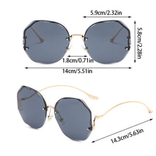 Load image into Gallery viewer, Rimless Cut Edge Sunglasses Irregular Circle Fashion Popular Women Men Shades Small Square Sun Glasses For Female Male