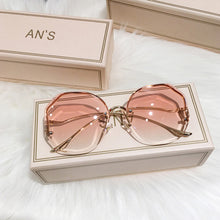 Load image into Gallery viewer, Rimless Cut Edge Sunglasses Irregular Circle Fashion Popular Women Men Shades Small Square Sun Glasses For Female Male