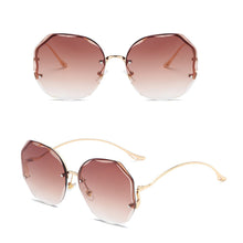 Load image into Gallery viewer, Rimless Cut Edge Sunglasses Irregular Circle Fashion Popular Women Men Shades Small Square Sun Glasses For Female Male
