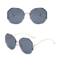 Load image into Gallery viewer, Rimless Cut Edge Sunglasses Irregular Circle Fashion Popular Women Men Shades Small Square Sun Glasses For Female Male