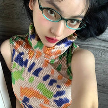 Load image into Gallery viewer, Oval Small Frame Glasses Anti Blue Light Glasses New Fashion Y2K Style Red Frame Fashion Transparent Glasses