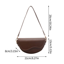 Load image into Gallery viewer, Small Leather Saddle Armpit Bags Vintage Women Shoulder Crossbody Bag Underbag Lady Handbags Vintage Underarm Handbags