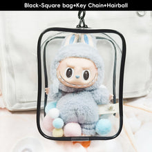 Load image into Gallery viewer, Transparent Mystery Box Storage Case Anime Ornaments Mystery Box Organizer Box Square Plush Dolls Display Bag With Keychain