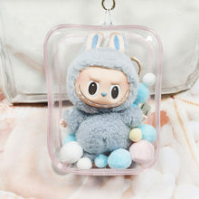 Load image into Gallery viewer, Transparent Mystery Box Storage Case Anime Ornaments Mystery Box Organizer Box Square Plush Dolls Display Bag With Keychain