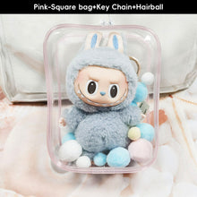 Load image into Gallery viewer, Transparent Mystery Box Storage Case Anime Ornaments Mystery Box Organizer Box Square Plush Dolls Display Bag With Keychain
