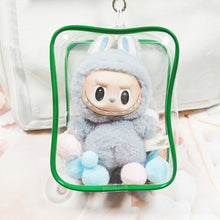 Load image into Gallery viewer, Transparent Mystery Box Storage Case Anime Ornaments Mystery Box Organizer Box Square Plush Dolls Display Bag With Keychain