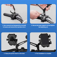 Load image into Gallery viewer, Cartoon Motorcycle Small Helmet Rider Mobile Phone Holder and Electric Bicycle Navigation Mobile Phone Holder Waterproof Sunshade