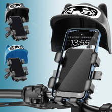 Load image into Gallery viewer, Cartoon Motorcycle Small Helmet Rider Mobile Phone Holder and Electric Bicycle Navigation Mobile Phone Holder Waterproof Sunshade
