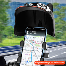 Load image into Gallery viewer, Cartoon Motorcycle Small Helmet Rider Mobile Phone Holder and Electric Bicycle Navigation Mobile Phone Holder Waterproof Sunshade